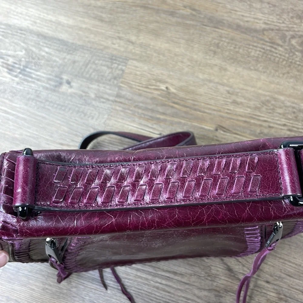 Rebecca Minkoff Small Vanity Saddle, Dark Cherry Messenger Cross Body Handbag